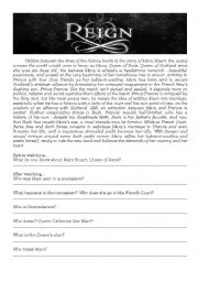 English Worksheet: Reign- Pilot