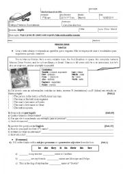 English Worksheet: English Exam