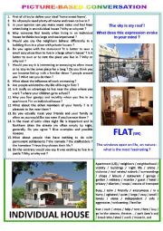Picture-based conversation : topic 52 - flat vs individual house