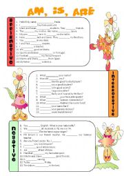 English Worksheet: To be - present simple