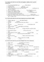 English Worksheet: grammar wxercise