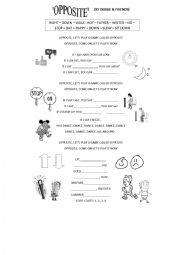 English Worksheet: Opposite - Song