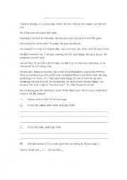 past simple tense worksheet in class