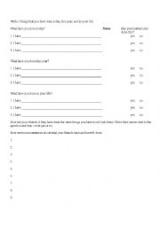 Present Perfect Survey Activity