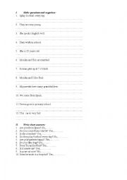 English Worksheet: Present Simple Tense questions/negatives/ short answers