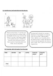 English Worksheet: Personal information