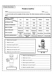 English Worksheet: Present Simple Worksheet