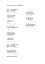 English Worksheet: Madonna - Love Profusion