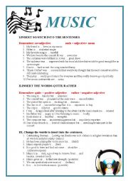 English Worksheet: MUSIC