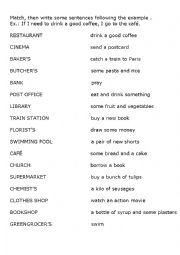 English Worksheet: SHOPS AND PUBLIC PLACES