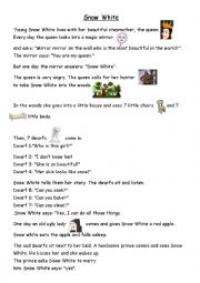 English Worksheet: Snow White - Present Simple