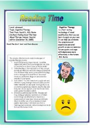 English Worksheet: Cognitive Therapy