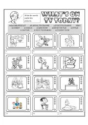 English Worksheet: What is on TV today? - Happy Street 2 - 2 pages