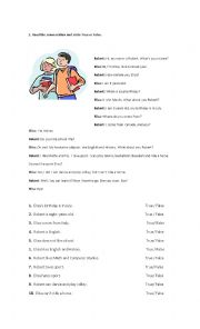 English Worksheet: Read the text and circle TRUE or FALSE