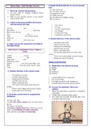 English Worksheet: Just the way you are - song