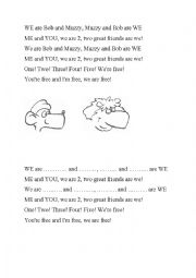 English Worksheet: Muzzy: We are Bob and Muzzy 