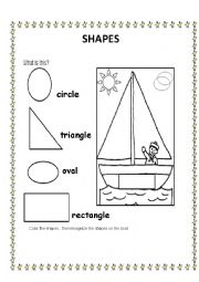 English Worksheet: SHAPES