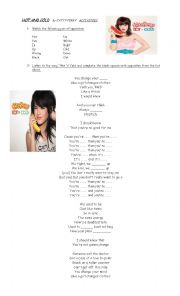 English Worksheet: Katy Perry Hot N Cold 