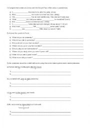 English Worksheet: Simple Past Printable