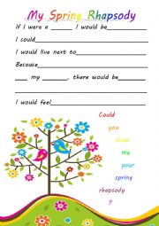 English Worksheet: [DD]My Spring Rhapsody