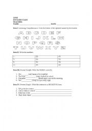 English Worksheet: Alphabet fonetic Present simple conjugation verbs with negative form