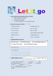 English Worksheet: Let it go ( by Demi Lovato)