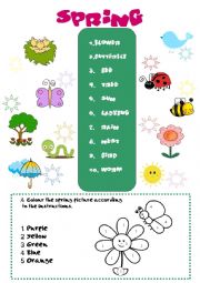 English Worksheet: Spring vocabulary