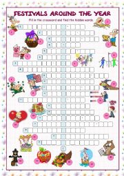 Festivals Around the Year (Crossword Puzzle)