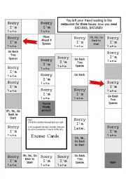 A board game to practice the past simple tense - version 1