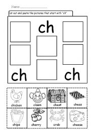 English Worksheet: Ch digraph worksheet