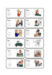 English Worksheet: Speaking cards for practicing present simple