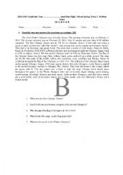 English Worksheet:  revision paper for pre- intermediate students