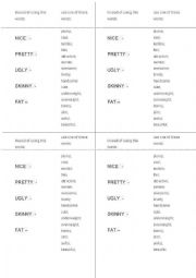English Worksheet: adjectives for describing people