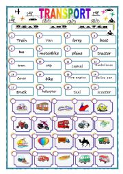 English Worksheet: transport