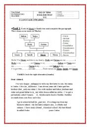 English Worksheet: English Test