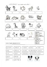 ANIMALS WORKSHEET FOR CHILDREN!!!