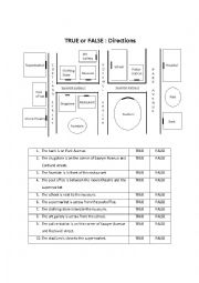 English Worksheet: True or False with directions