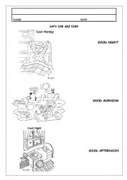 English Worksheet: Morning Afternoon Night