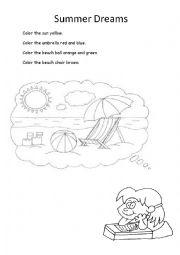 English Worksheet: Summer Dreams