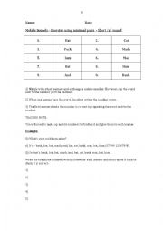 Minimal Pairs - Short Vowel Sounds 