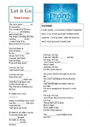 English Worksheet: Let it Go -Debi Lovato