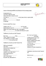 English Worksheet: Fashionista