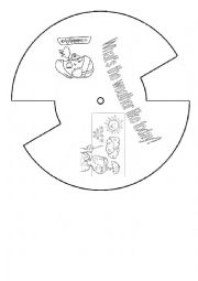 English Worksheet: WHATS THE WEATHER LIKE wheel