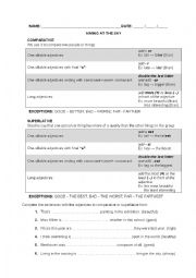 Comparative and Superlative