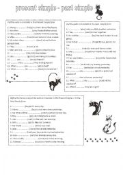 English Worksheet: Present Simple - Past SImple