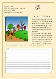 English Worksheet: The Grasshopper and the Ant