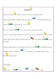 English Worksheet: Brave little duck - Picture Reading