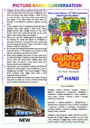 English Worksheet: Picture-based conversation : topic 57 - 2nd-hand vs new