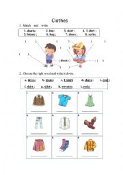 English Worksheet: clothes