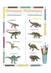 Dinosaur pictionary